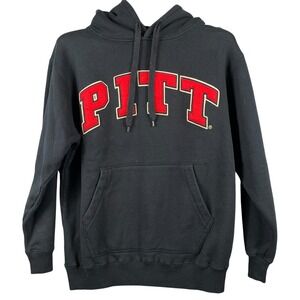 Colosseum Athletics Pitt Panthers Hoodie M Black Felt Appliqué Varsity Pullover